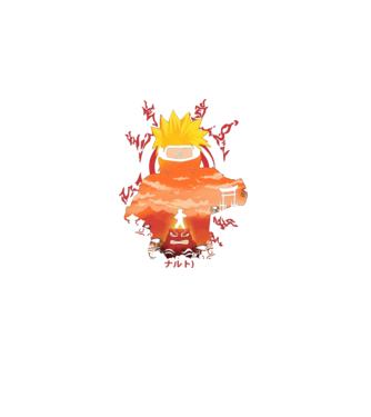 Naruto minta minta fekete pólón