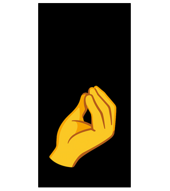 Hand minta fekete pólón