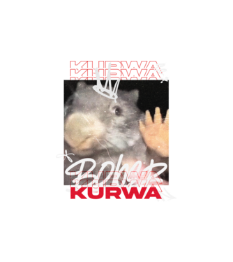 Bobr kurwa! minta homokszín pólón