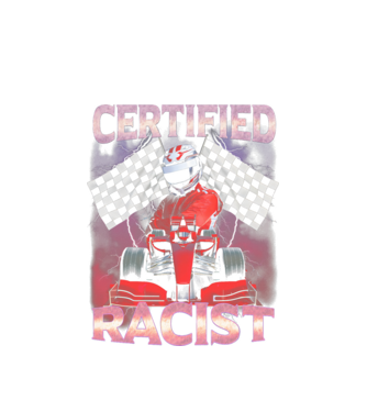 Certified Racist minta fehér pólón