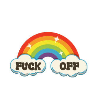 fuck off minta fehér pólón