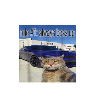 Rule Number One - Always Boss up minta homokszín pólón