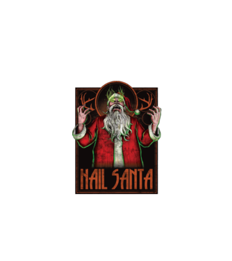 Hail santa 02 minta fekete pólón