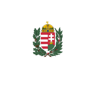 Címer babér levelekkel minta fehér pólón