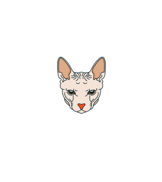 Sphynx minta fehér/piros pólón