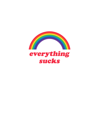 everything sucks minta világos rózsaszín pólón