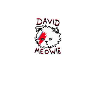David Meowie minta neonsárga pólón