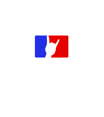 National Metal League minta fekete pólón