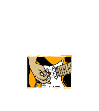 Guitar 21 minta fekete pólón
