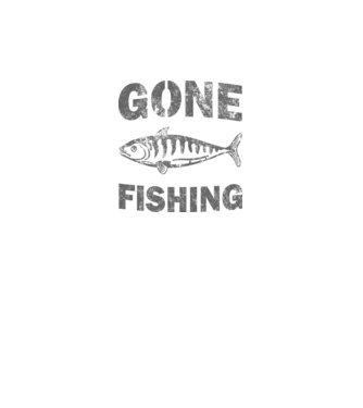 Gone Fishing minta szürke pólón