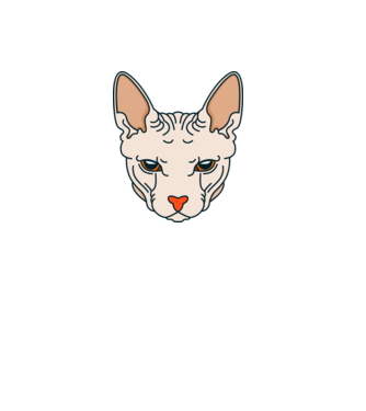 Sphynx minta szürke pólón