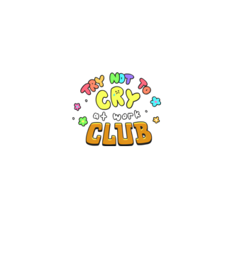 Try to not cry at work minta fekete pólón