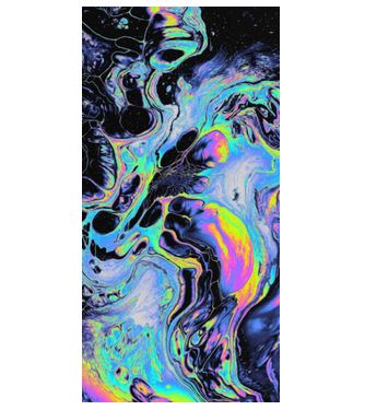 Space marble minta fekete pólón
