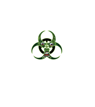 Zombiohazard minta sötétzöld pólón