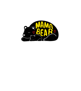 Mama bear sleep minta rózsaszín pólón