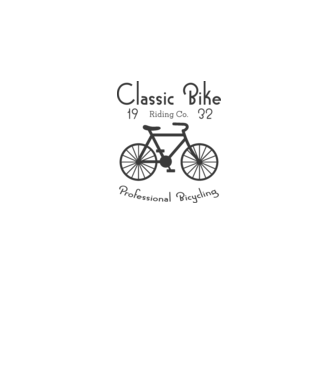 Classic bike minta rózsaszín pólón