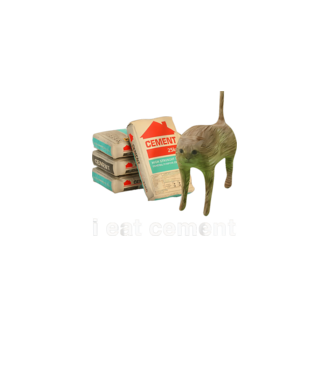 I eat Cement minta fekete pólón