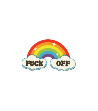 fuck off minta fehér pólón