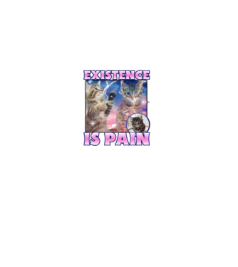 Existence is pain minta fekete pólón