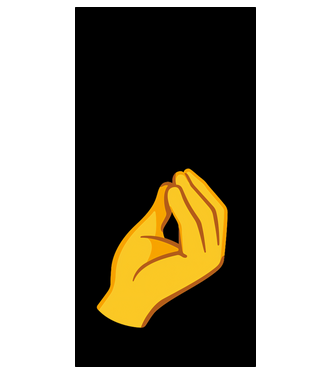 Hand minta fekete pólón