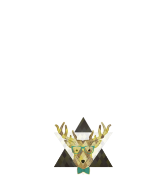 hipsterdeer minta piros pólón