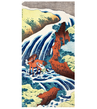 Hokusai - Izumi Province minta fehér pólón