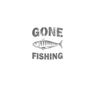Gone Fishing minta szürke pólón