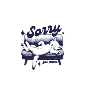 Sorry - got plans minta fehér pólón