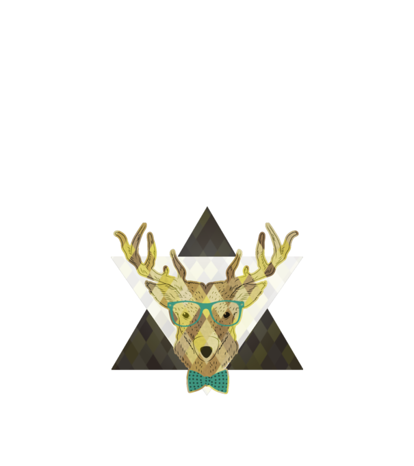 hipsterdeer minta narancssárga pólón