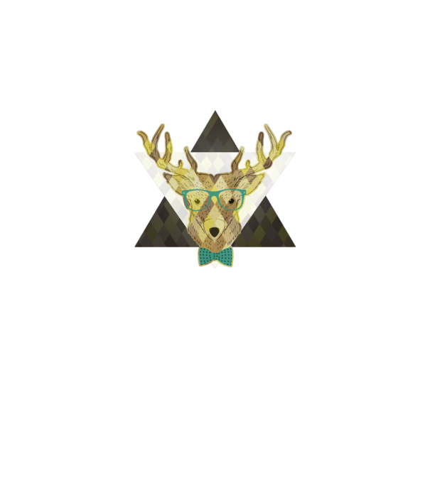 hipsterdeer minta szürke pólón