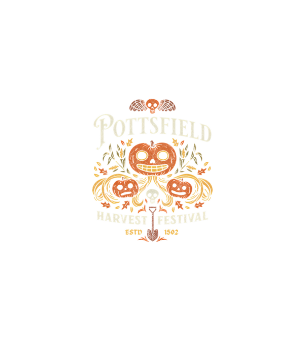 Pottsfield Harvest minta fekete pólón