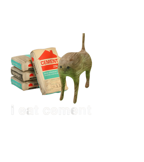 I eat Cement minta fehér pólón