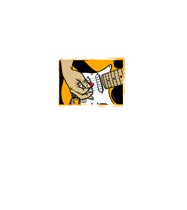 Guitar 21 minta fekete pólón
