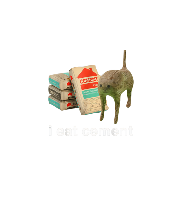 I eat Cement minta fekete pólón
