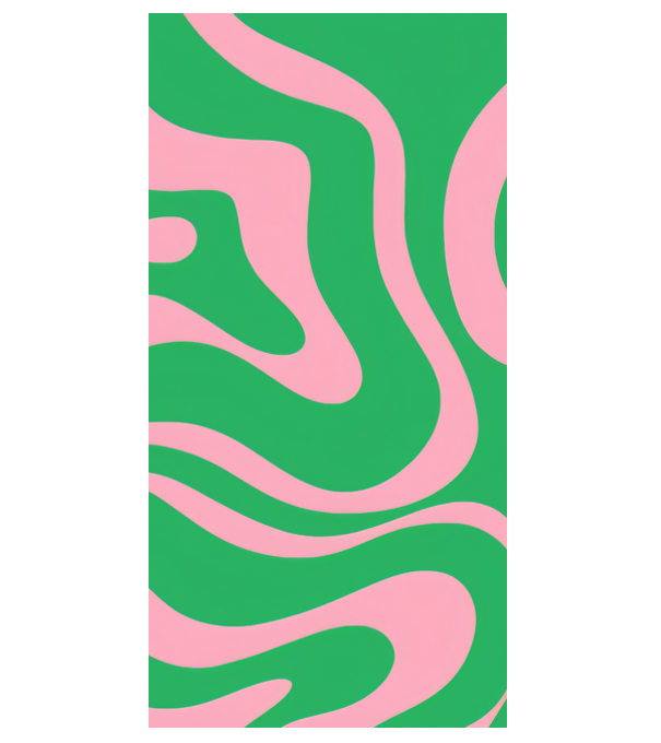 70s swirl minta fehér pólón
