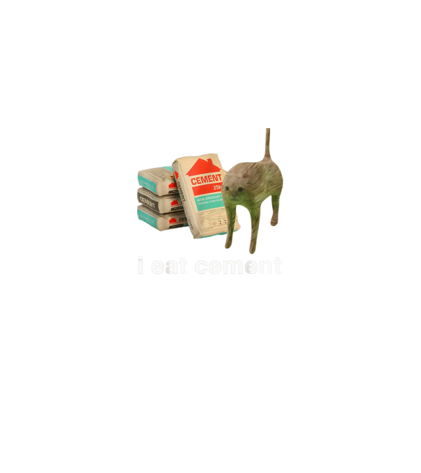 I eat Cement minta királykék pólón