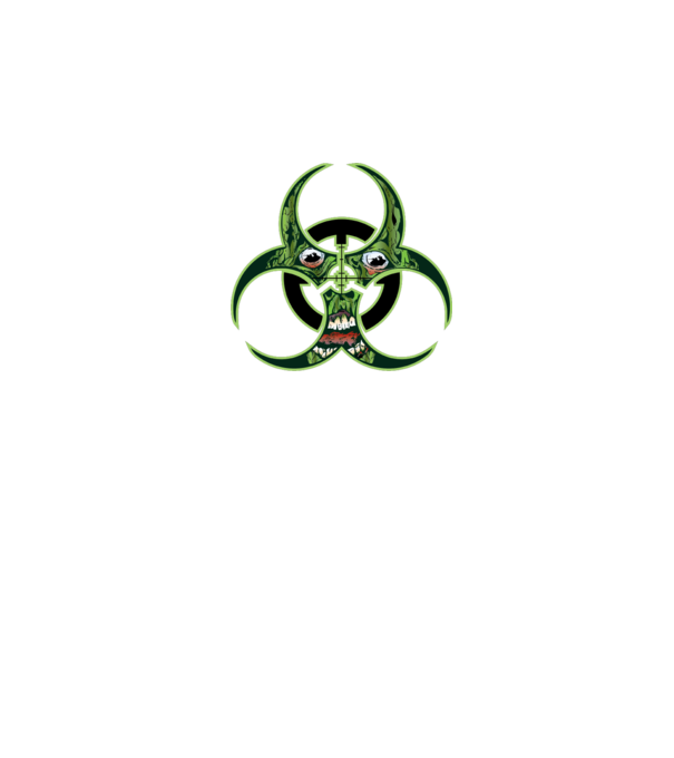 Zombiohazard minta szürke/fekete pólón