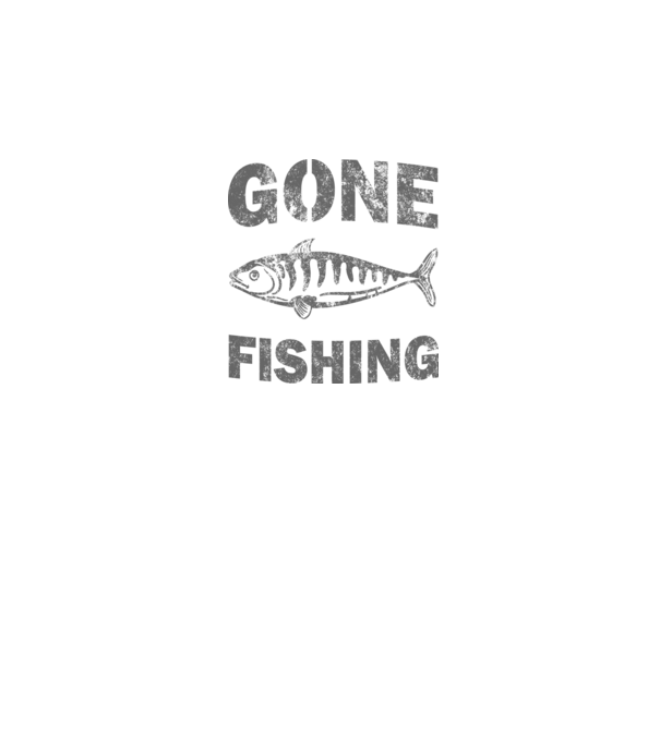 Gone Fishing minta szürke pólón