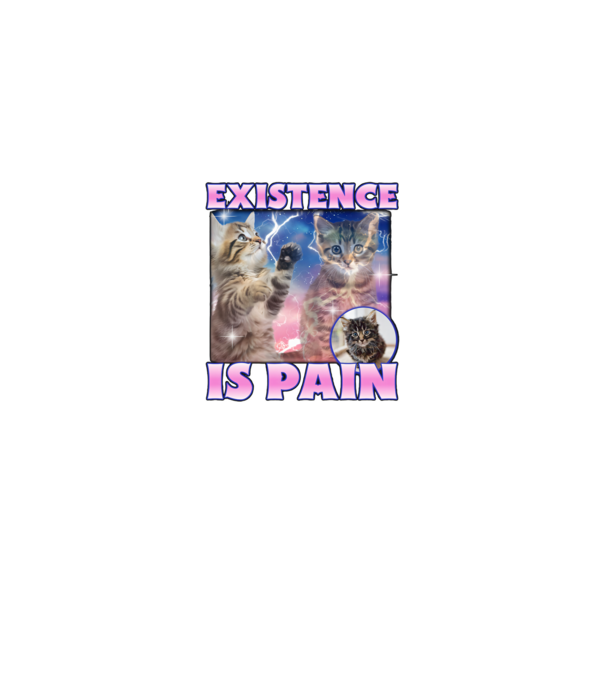 Existence is pain minta fekete pólón