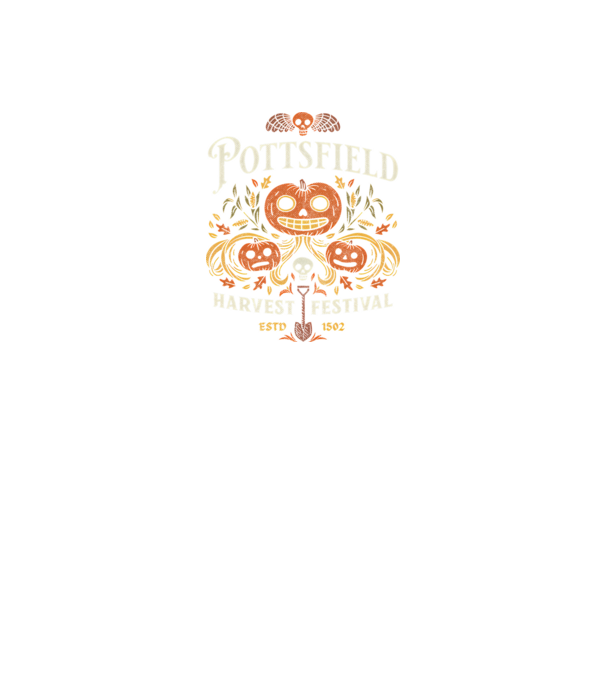 Pottsfield Harvest minta fekete pólón