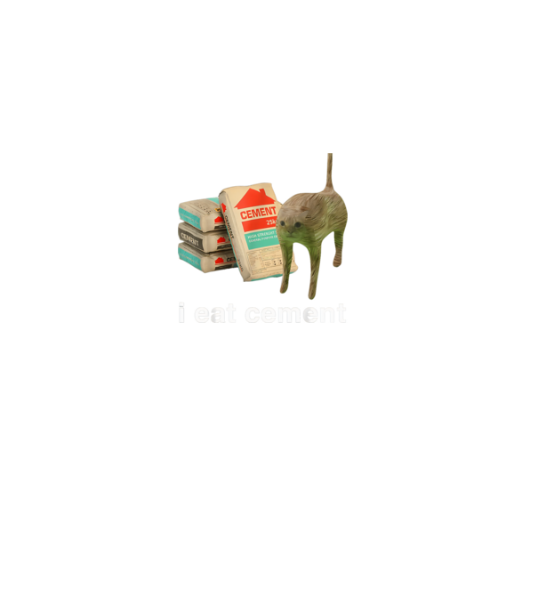 I eat Cement minta fekete pólón