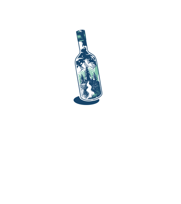 Bottle teal-white minta fekete pólón