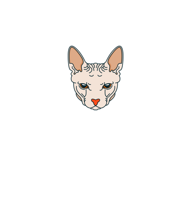 Sphynx minta szürke pólón