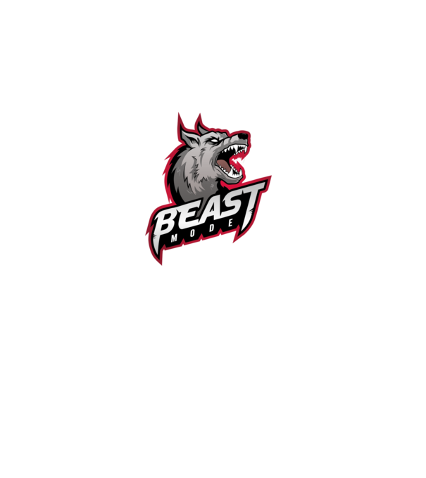 Beast mode minta szürke pólón