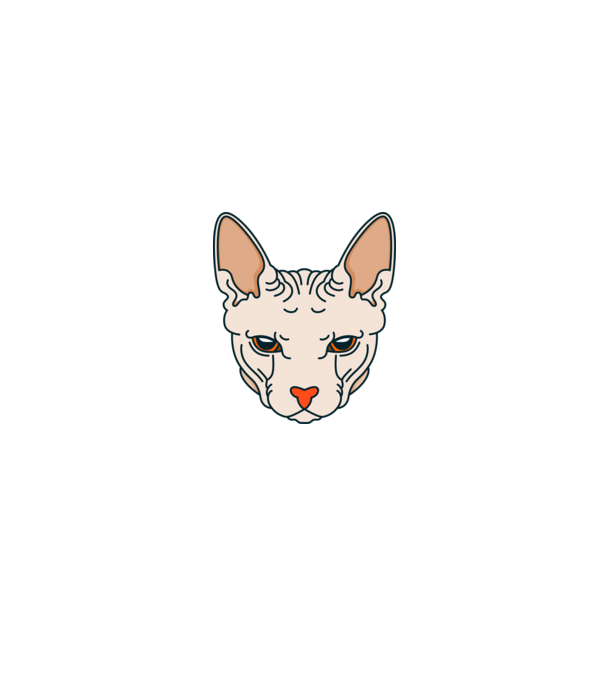 Sphynx minta fehér/piros pólón