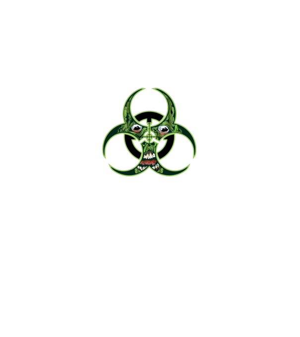 Zombiohazard minta sötétkék pólón