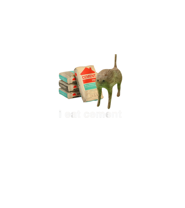 I eat Cement minta fekete pólón