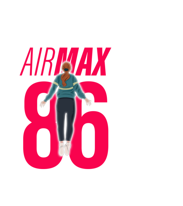 Airmax minta fehér pólón