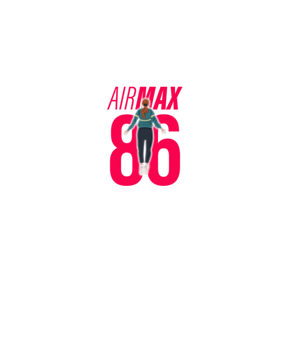 Airmax minta fekete pólón