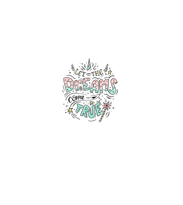 Let the dreams come true minta fehér pólón